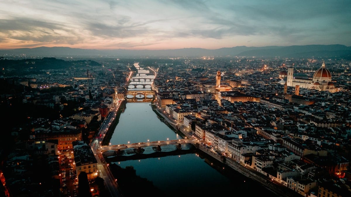 Florence Drone Shot Wedding Photography